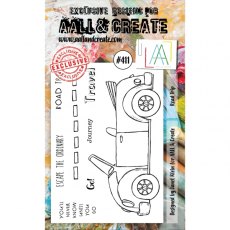 Aall & Create A6 Stamp #411 - Road Trip