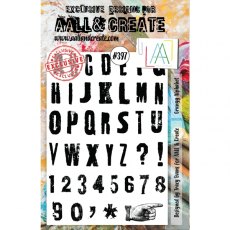 Aall & Create A5 Stamp #397 - Grungy Alphabet