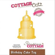 Cottage Cutz Birthday Cake Tag Cutting Die