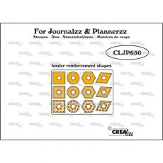 Crealies Journalzz & Plannerzz Die 12 Binder Reinforcements Shapes CLJP650