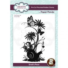 Creative Expressions Paper Panda Snails Pace 2.9 x 5.1 Pre Cut Rubber Stamp