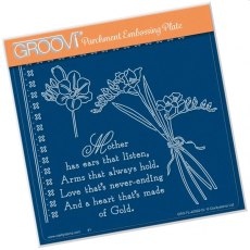 Clarity Stamp Freesia & Mother Verse A5 Square Groovi Plate