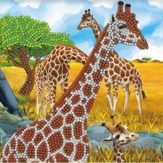Craft Buddy Gentle Giraffe, 18x18cm" Crystal Art Card CCK-A68
