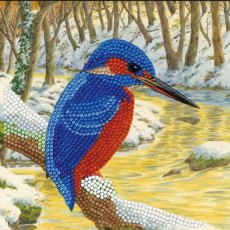 Craft Buddy Kingfisher, 18x18cm" Crystal Art Card CCK-A66