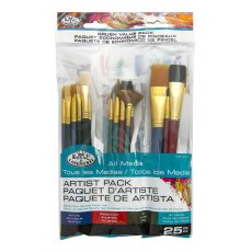 Royal & Langnickel 25 Piece Oil Watercolour & Acrylic Paint Brush Art Set RSET-9387