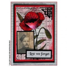 Crafty Individuals 'Pretty Poppy' Red Rubber Stamp CI-210