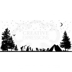 Creative Expressions Designer Boutique Collection Stargazing DL Pre Cut Rubber Stamp