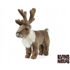 Living Nature 23cm Standing Reindeer Soft Toy Plush - AN236
