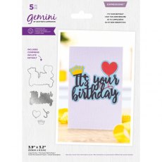 Gemini Metal Die - Expressions - It's Your Birthday