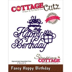 Cottage Cutz Fancy Happy Birthday Die