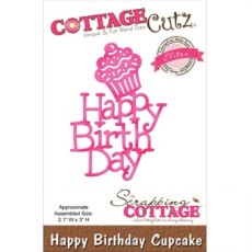 Cottage Cutz Happy Birthday Cupcake Die Set