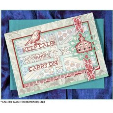 Crafty Individuals Keep Calm and Carry On' Red Rubber Stamp CI-334