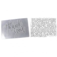 Press Cut A6 Embossing Folder & Clear Stamp - Thank You PCD303