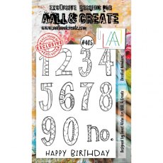 Aall & Create A6 Stamp #405 - Doodled Numbers