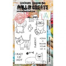 Aall & Create A6 Stamp #408 - Felines