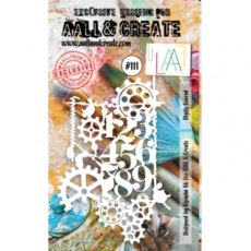 Aall & Create A6 Stencil #111 - Digits Geared