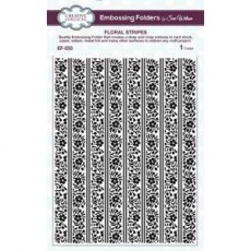 Creative Expressions Floral Stripes 5 3/4 in x 7 1/2 in Embossing Folder