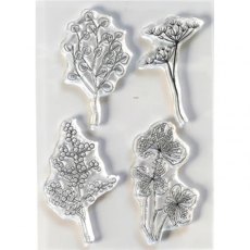 Elizabeth Craft Designs - Flowy Florals Clear Stamp CS209