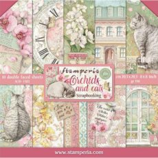 Stamperia Orchids and Cats 8x8” Paper Pack (SBBS26)