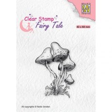 Nellie‘s Choice Clearstamp Silhouette Fairy Tale Mushrooms 23 - FTCS023