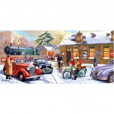 Gibsons Christmas Eve At The Station 636 Piece Christmas 2020 jigsaw Puzzle G4051