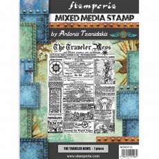 Stamperia Mixed Media Stamp Sir Vagabond The Traveler News WTKAT13