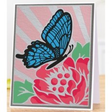 Gemini 3D Embossing Folder & Stencil - Floral Butterfly