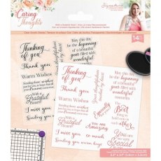 Sara Davies Caring Thoughts - Acrylic Stamp - With a Grateful Heart