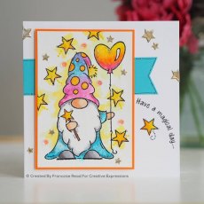 Woodware Clear Singles Wizard Gnome 4 in x 6 in Stamp