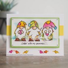 Woodware Clear Singles Three Gnomes 8 in x 2.6 in stamp