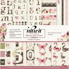 Nitwit Bloom with Grace - 12”x12” Die-Cut Topper Pad