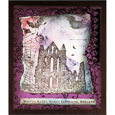 Crafty Individuals 'Whitby Abbey' Red Rubber Stamp CI-227