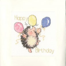 Bothy Threads Birthday Balloons  Christmas Card Counted Cross Stitch Kit XGC23