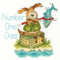 Bothy Threads Number One Dad  Card Counted Cross Stitch Kit XGC24