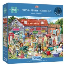 Gibsons Pots & Penny Farthings 1000 Piece jigsaw Puzzle New G6318