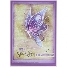 Woodware Clear Singles Butterfly Sketch 4 in x 6 in Stamp