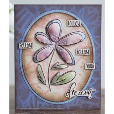 Woodware Clear Singles Dahlia Sketch 4 in x 6 in Stamp