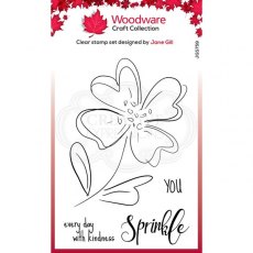 Woodware Clear Singles Poppy Sketch 4 in x 6 in Stamp