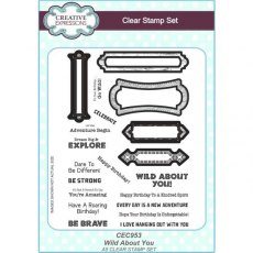 Creative Expressions Wild About You A5 Clear Stamp Set Co-ords with CED4458