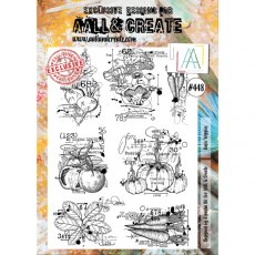 Aall & Create A4 Stamp #448 - Basic Veggies