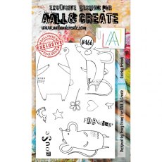 Aall & Create A6 Stamp #466 - Quirky Friends
