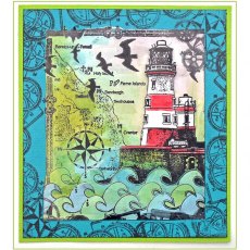 Crafty Individuals 'Grace Darling's Lighthouse' Red Rubber Stamp CI-384