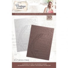 Sara Davies Vintage Diary - 3D Embossing Folder - A Moment In Time