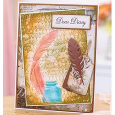 Sara Davies Vintage Diary - 3D Embossing Folder - A Moment In Time