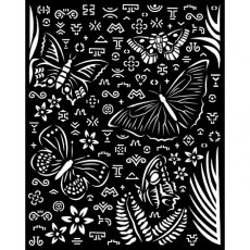 Stamperia Thick Stencil 20x25 cm - Amazonia Butterflies KSTD064
