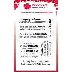 Woodware Clear Singles Colourful Greetings 4 in x 6 in Stamp