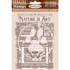 Stamperia HD Natural Rubber Stamp 14x18 cm - Nature is Art Frames WTKCC200