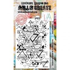 Aall & Create A6 Stamp #459 - Lined Triangles