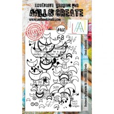 Aall & Create A6 Stamp #460 - Lined Crescents