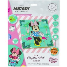 Craft Buddy Disney Minnie on Holiday 18x18cm Crystal Art Card Kit CCKDNY807